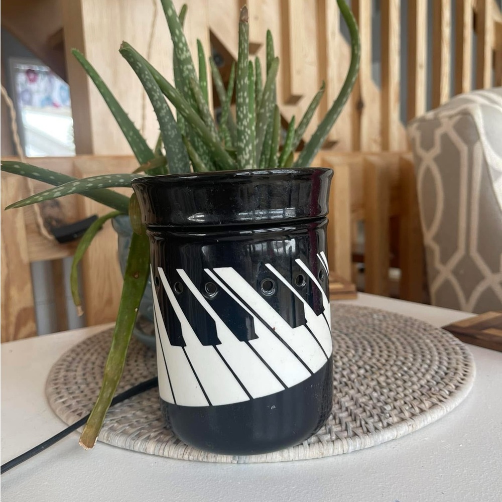 Black and White Piano Design Planter